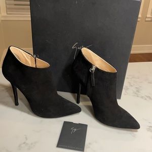 Giuseppe Zanotti Black Suede Bootie